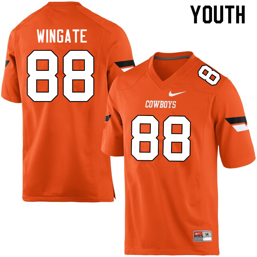 Youth #88 Donnie Wingate Oklahoma State Cowboys College Football Jerseys Sale-Orange - Click Image to Close